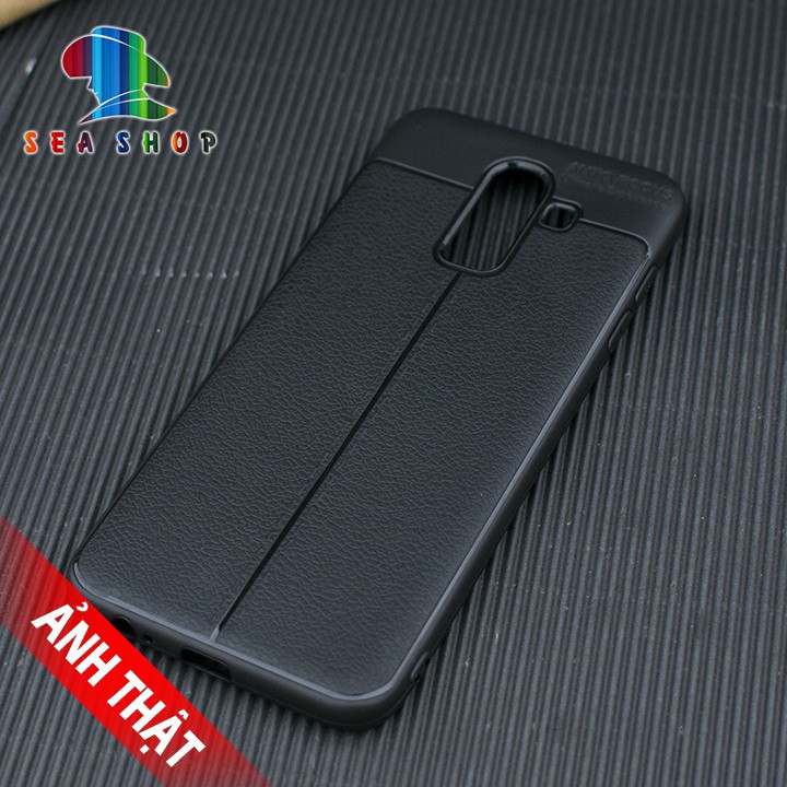 Ốp lưng Samsung Galaxy J8 / SM-J800 vân da loại A - Nhựa dẻo