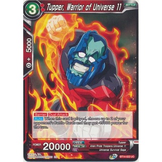 Thẻ bài Dragonball - TCG - Tupper, Warrior of Universe 11 / BT14-022'