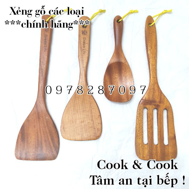 Muôi ( môi) cơm gỗ, xẻng xào gỗ chiên xào gỗ tự nhiên, xẻng thủng, sạn gỗ cao cấp chính hãng