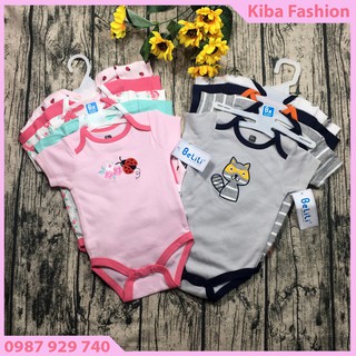 (HÀNG SIÊU ĐẸP) Set 5 Bộ body Cộc tay BELITI hàng xuất cho bé 2,5 -7kg(0-12 tháng)