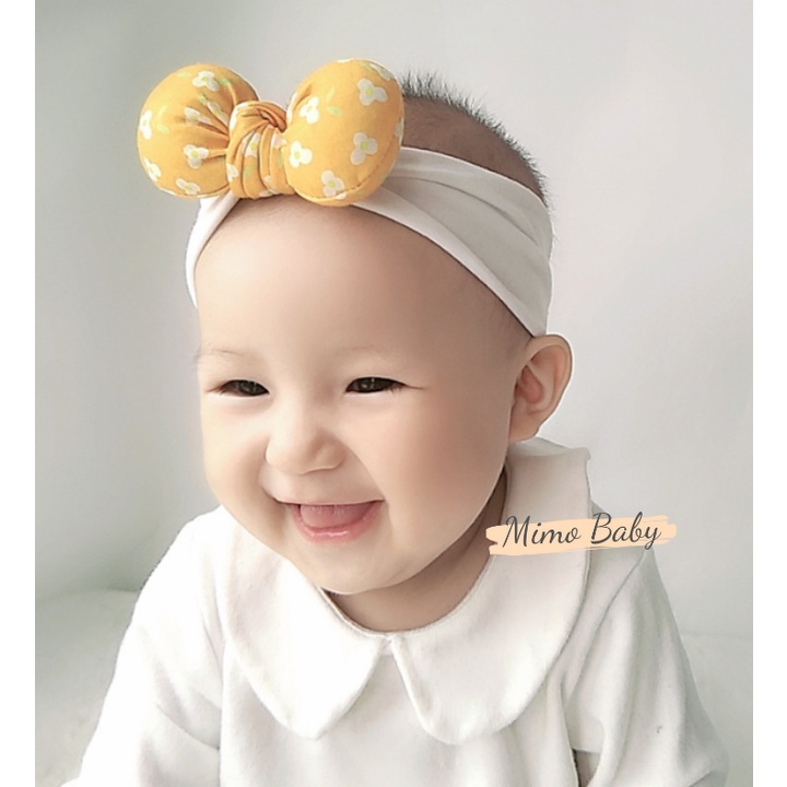 Băng đô vải gắn nơ phồng dễ thương cho bé gái BD54 Mimo Baby