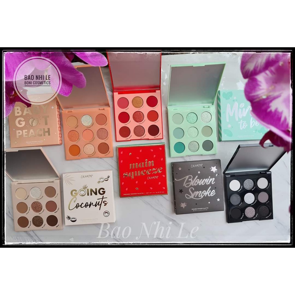 [❌CÓ SẴN-XEM LƯU Ý❌] Bảng phấn mắt Colourpop 9ô (Main Squeeze, Strawberry, Orange, Baby Got Peach, Honey, Lilac...)