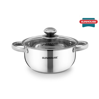 NỒI INOX 3 ĐÁY 20cm SUNHOUSE SH22120 – DÙNG ĐƯỢC CHO BẾP TỪ