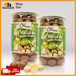Combo 2 hộp Hạt Macca Úc nứt vỏ Smile Nuts (500g/hộp)