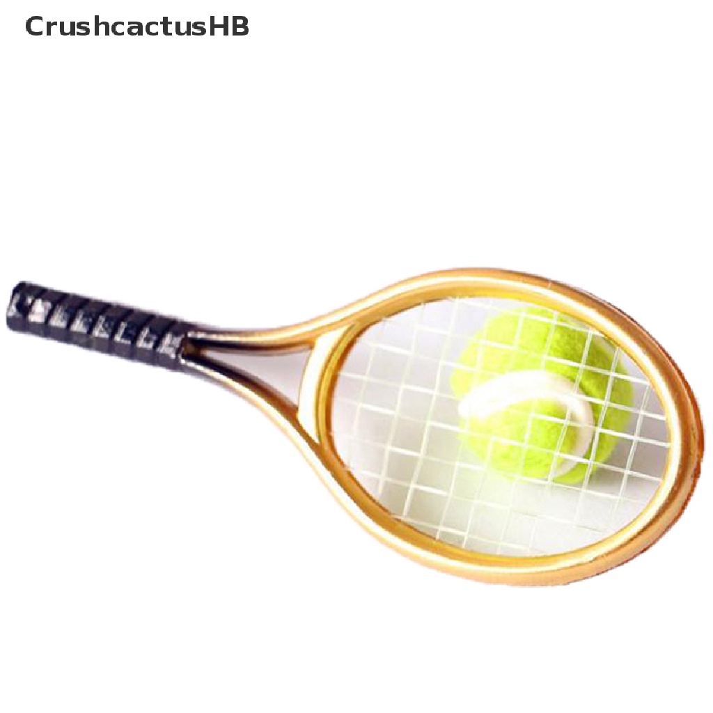 1:6 1:12 Dollhouse Miniature 1PC Tennis Racket + 1PC Ball Dolls Accessories