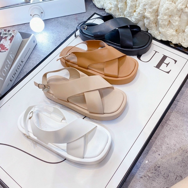 Sandal ulzzang quai chéo xỏ ngón hot 2021 ( sẵn hàng )