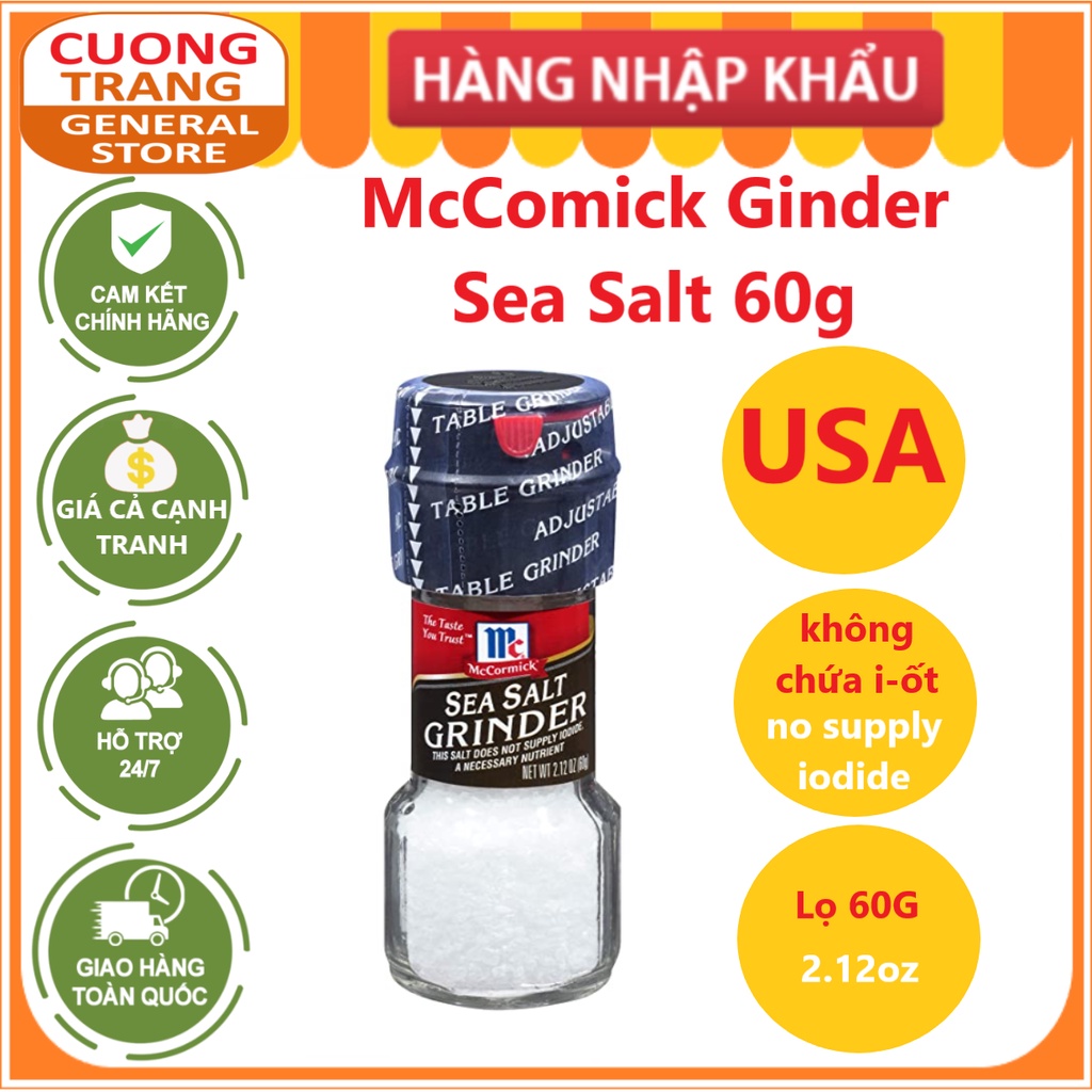 McComick Muối Biển MCCOMICK GINDER SEA SALT