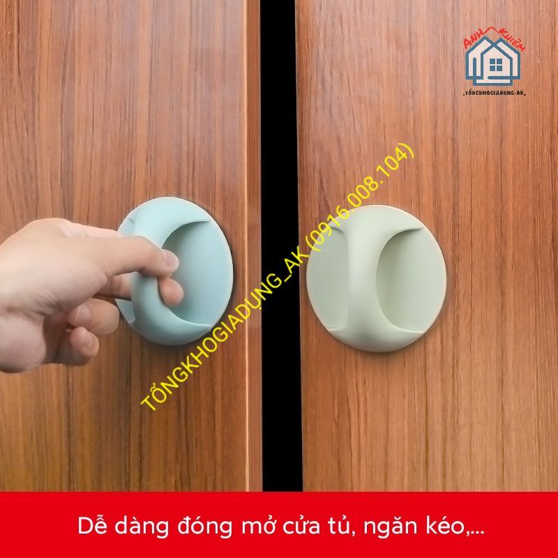 Tay nắm cửa tủ quần áo, tủ lạnh,... tiện dụng 6.5cmx6.5cm (d10)