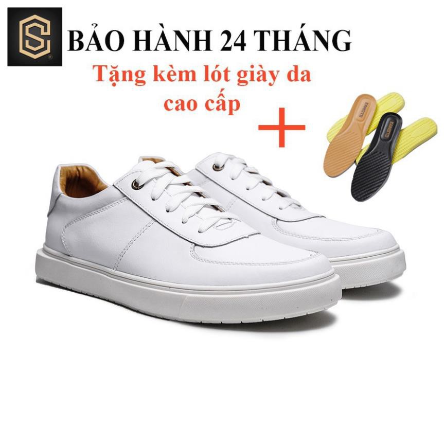 Giày thể thao da bò thật nguyên tấm - giầy sneaker cao cấp cực chất CHEAPSTOREVN - CS464 (bảo hành 24 tháng) AH99 -Ax1