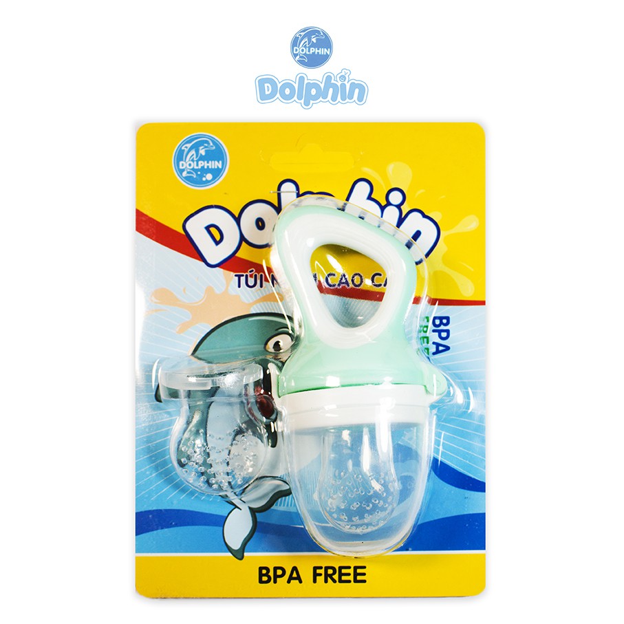 Túi nhai hoa quả Dolphin( tặng kèm 1 núm silicone)