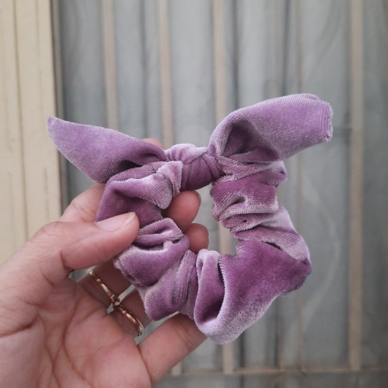 Dây Cột tóc vải nhung tai thỏ dễ thương