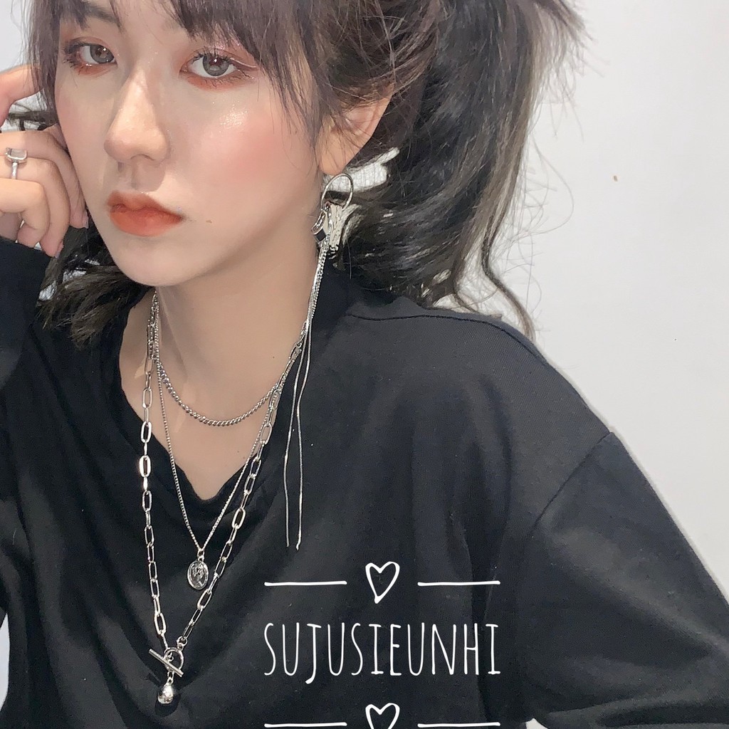 3 chiếc vòng cổ unisex mặt bi và đồng xu