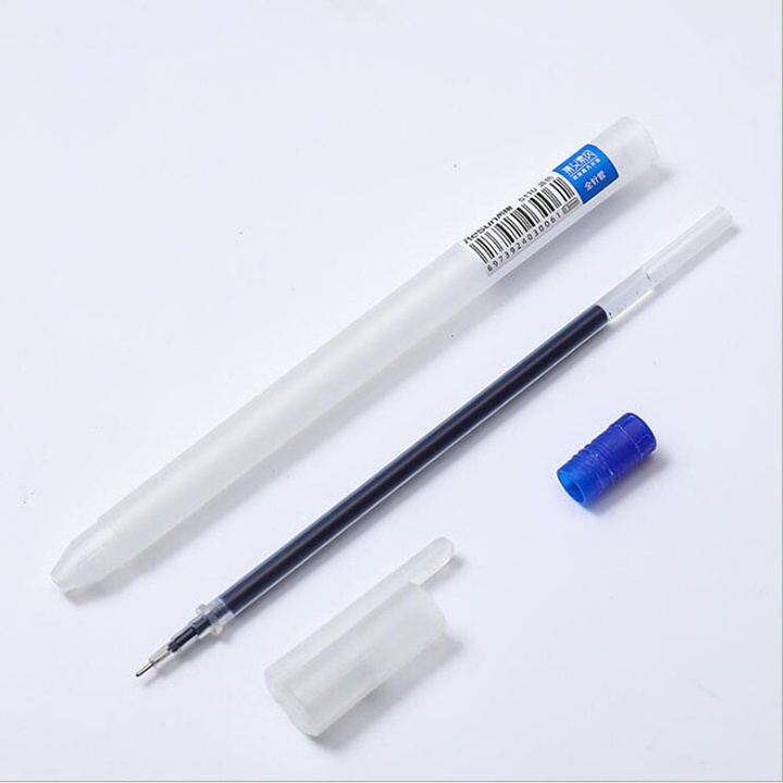 Bút bi nước mực gel 0.5mm Lalunavn mực đều khô nhanh nét chữ đẹp đủ 3 màu Xanh Đen Đỏ B120