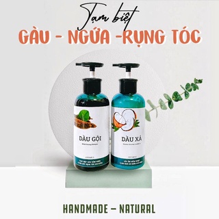 Dầu Gội Bồ Kết 500ml và Dầu Xả Bưởi Dừa Nha Đam 350ml