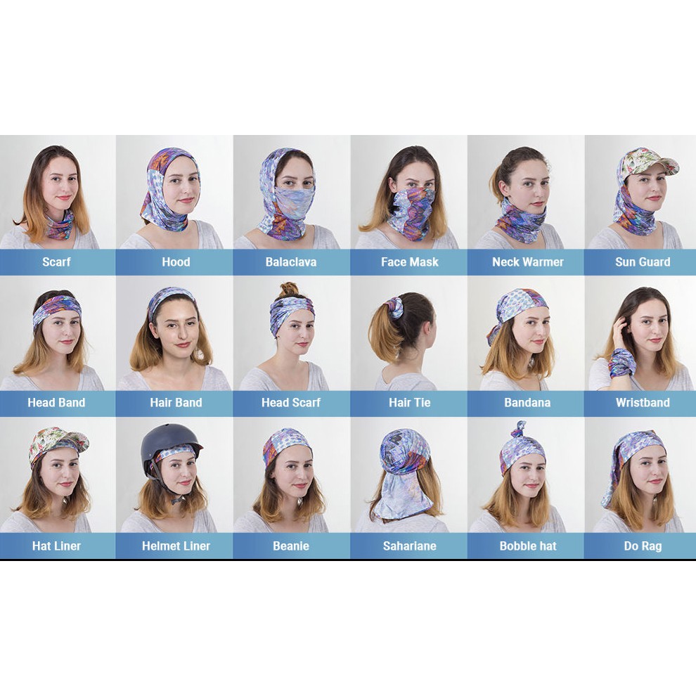 Siêu rẻ Khăn ống cotton tube đa năng nam nữ co giãn 9 kiểu dùng có video hướng dẫn TUBE