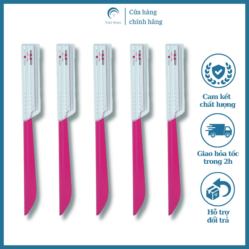 Set 5 dao hỗ trợ cạo lông mày KAI Nhật Bản