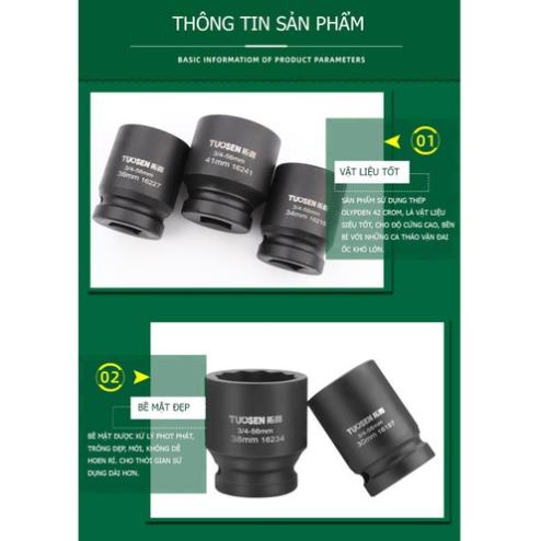 Tuýp đầu bông 12 cạnh 3/4 inch TUOSEN