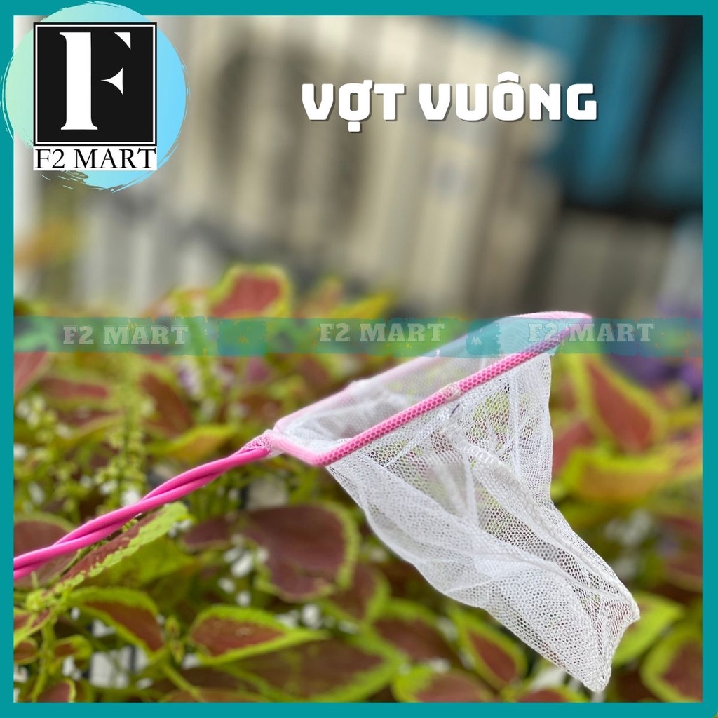 Vợt lưới trắng vuông vớt cá | vợt vuông phù hợp các loại cá nhỏ : betta, guppy, cá mún, các loại cá thủy sinh