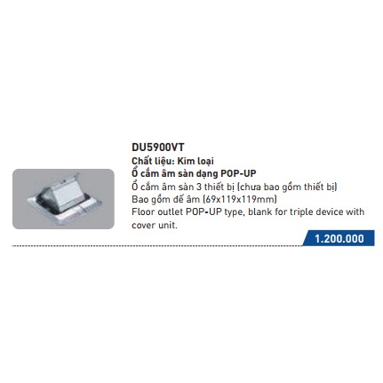 Ổ cắm âm sàn Panasonic DU5900VT