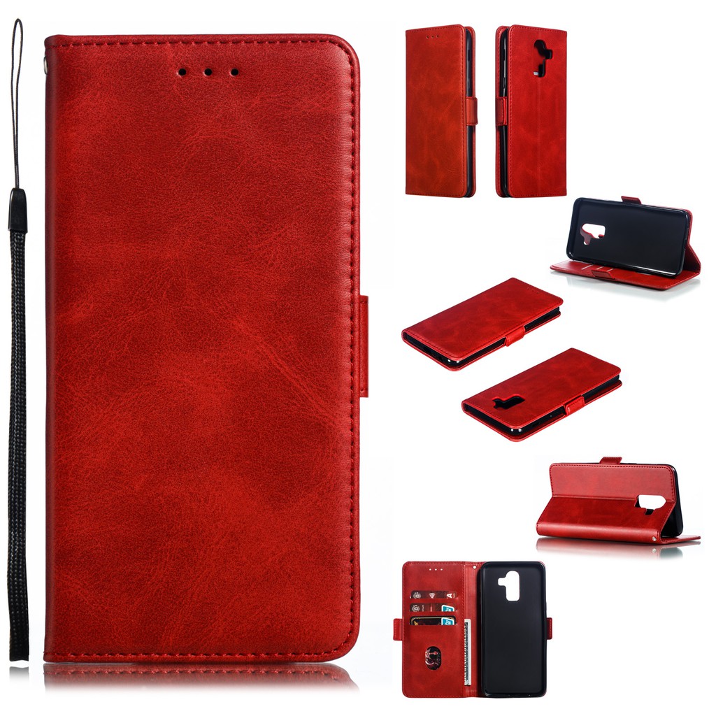 Bao da điện thoại màu trơn cho dòng Samsung J8 (2018) | BigBuy360 - bigbuy360.vn