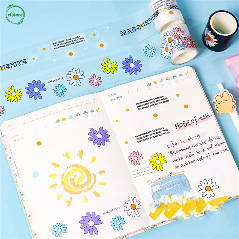 Cuộn Băng Dính Trong Suốt Chống Nước Hình Hoa Cúc