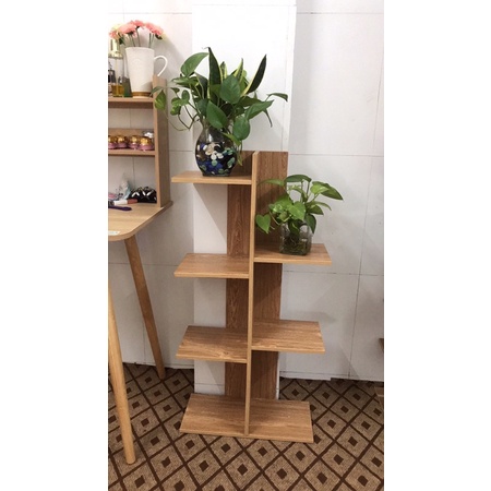 Kệ Sách Gỗ Vuông 5 tầng