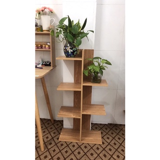 Kệ sách gỗ vuông 5 tầng