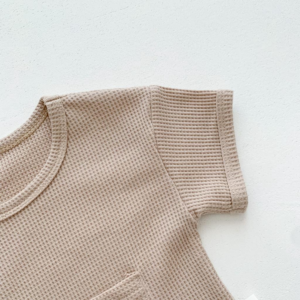 Set Áo Thun In Hình Gấu Kèm Quần Short Thời Trang Mùa Hè Cho Bé 1-3 Tuổi