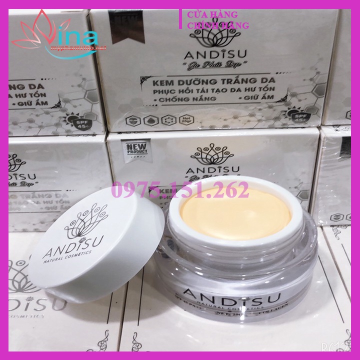 Kem Dưỡng Trắng Da Và Phục Hồi Tái Tạo Da Hư Tổn Andisu 15gr - 25gr