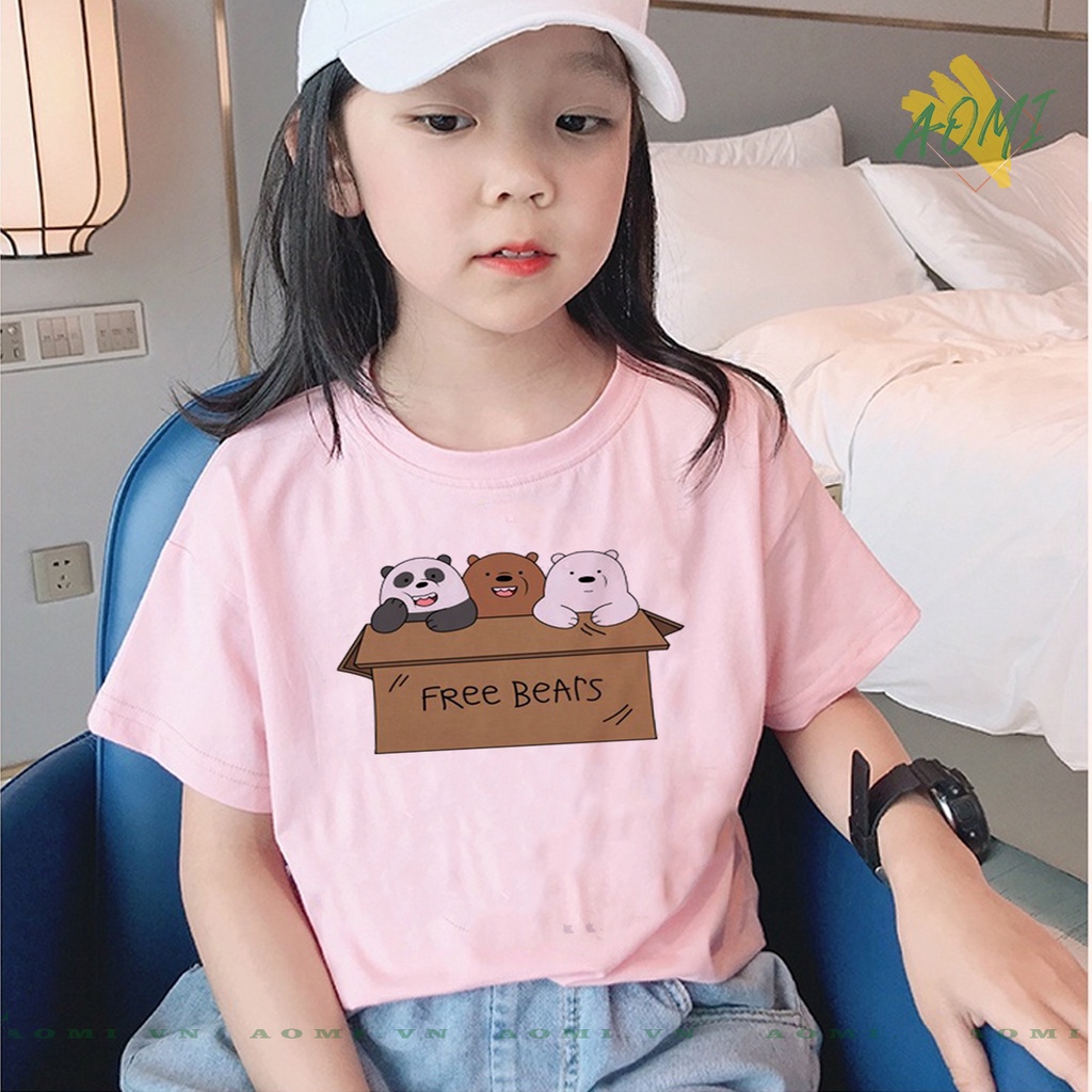 ÁO THUN GẤU WE ARE BEAR UNISEX  PHÔNG NAM NỮ GIA ĐÌNH CẶP ĐÔI CÓ SIZE TRẺ EM CHO BÉ TRAI GÁI AOMIVN