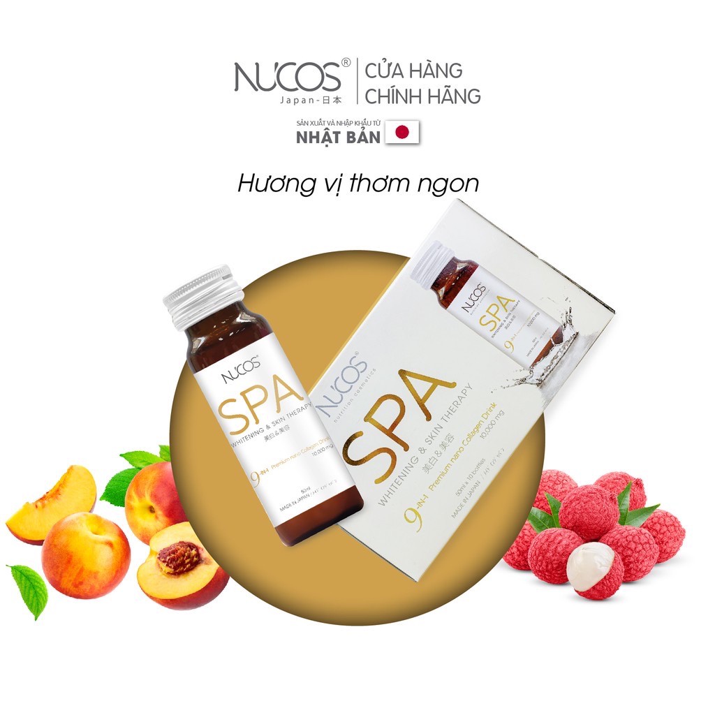 Combo 2 hộp Collagen chống lão hoá căng bóng da Nucos Spa 10000 2x50mlx10 chai | BigBuy360 - bigbuy360.vn