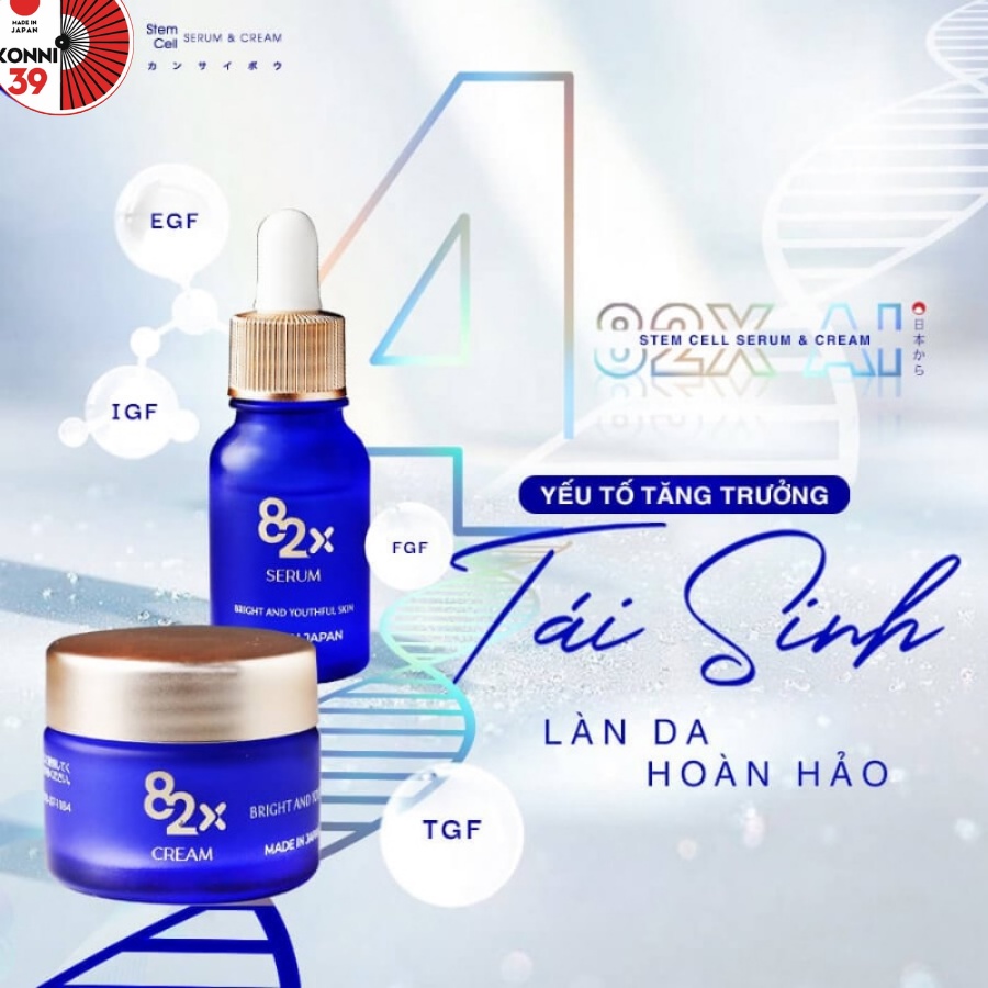 AI STEM CELL SERUM  82x giúp cấp ẩm  dưỡng da chuyên sâu đến từ Nhật Bản 10ml/lọ - Konni39