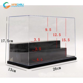 Hộp Trưng Bày Mô Hình 3 Tầng Mytoca Loại Đế Cao 26 x17.5x13cm