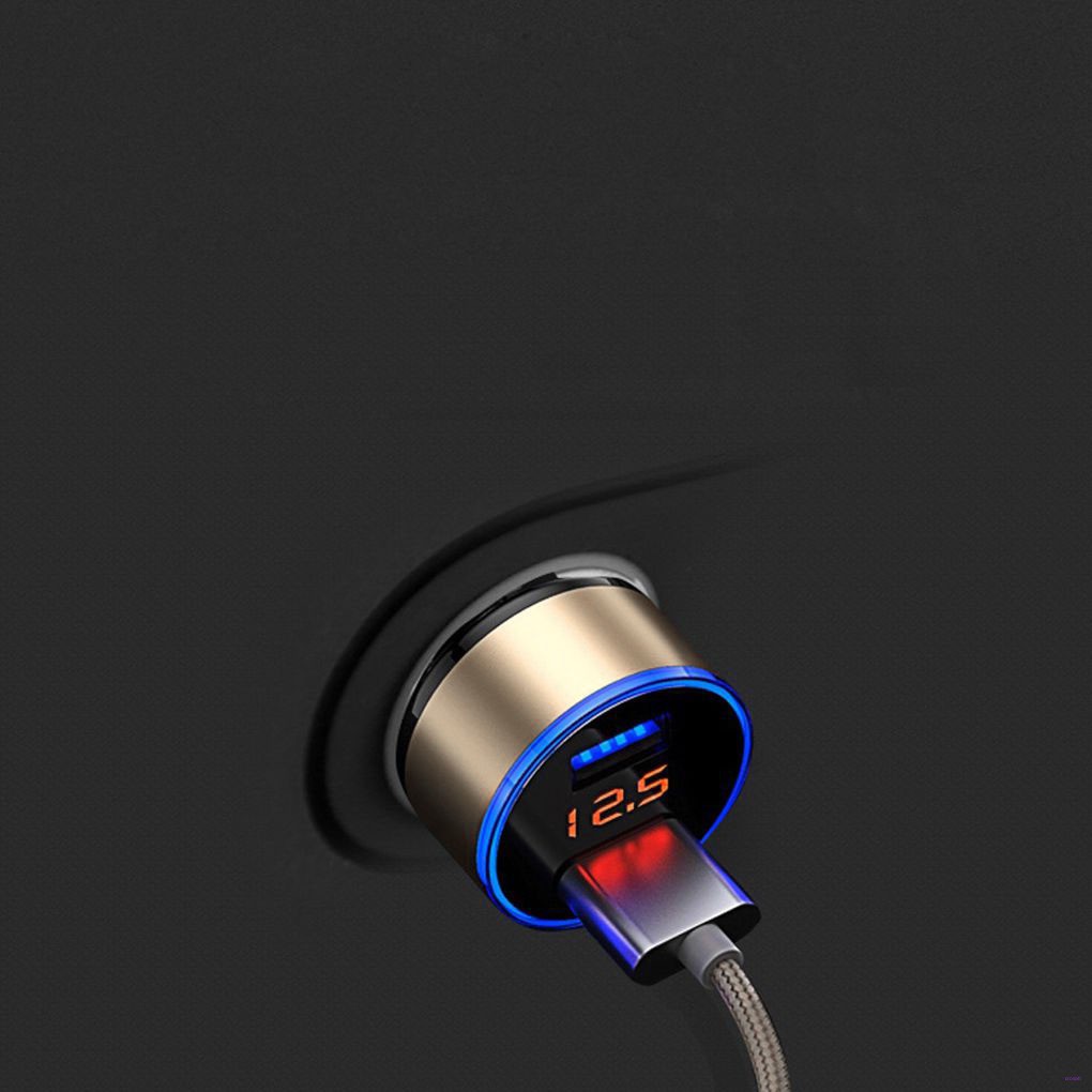 Tẩu Sạc Nhanh Cho Xe Hơi 5v 3.1a Có Màn Hình Led Hiển Thị