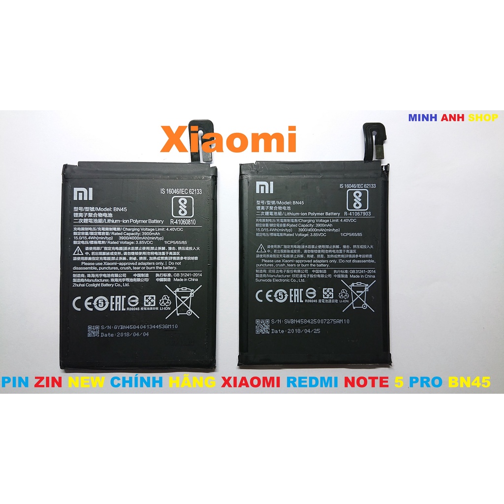 ✅PIN ZIN NEW CHÍNH HÃNG CHO XIAOMI REDMI NOTE 5 PRO-BN45