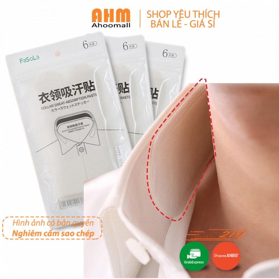 Miếng dán cổ áo thấm mồ hôi Fasola xuất Nhật