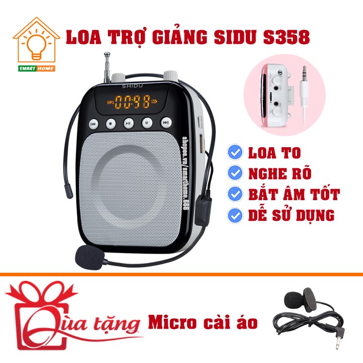 Loa Trợ Giảng Chuyên Nghiệp + Tặng Micro Cài Áo Dự Phòng