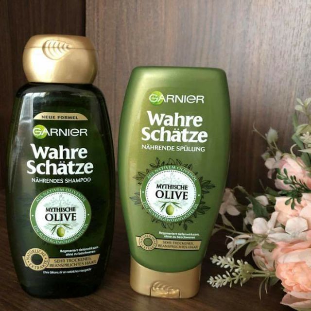 Hàng Đức Bộ dầu gội xả Garnier Wahre Schätze Oliu