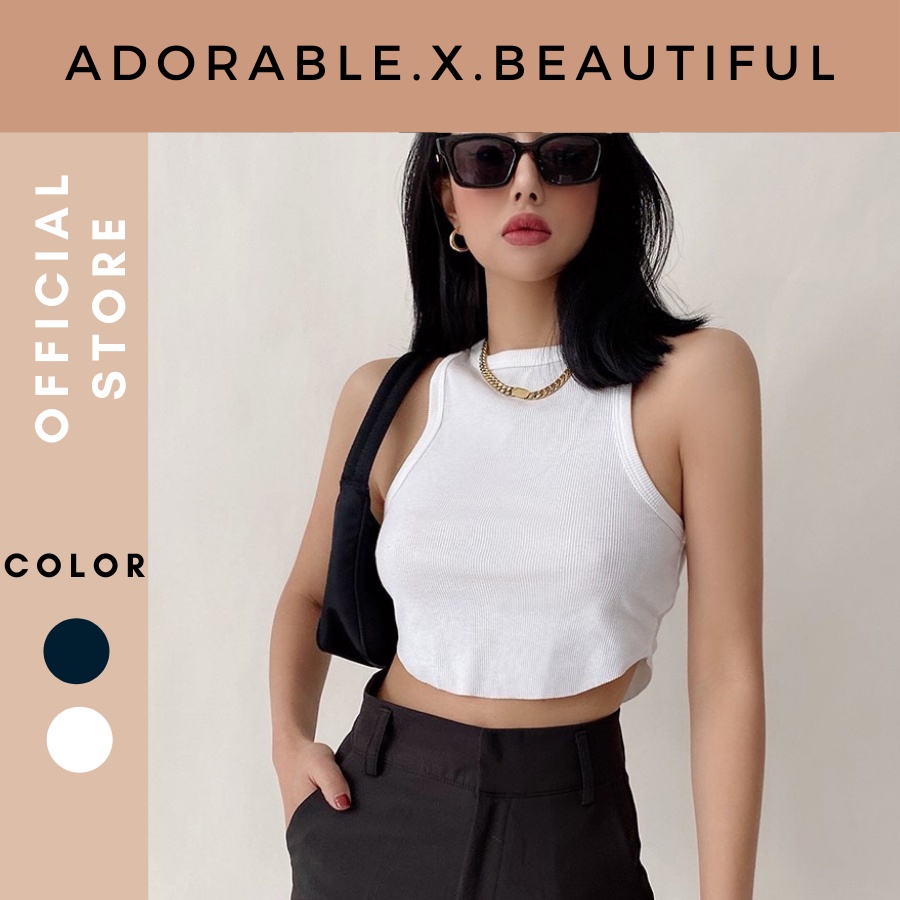 Áo Ba Lỗ Thun Gân Cao Cấp, CropTop Form Ngắn Style Âu Mỹ, [ADORBALE]