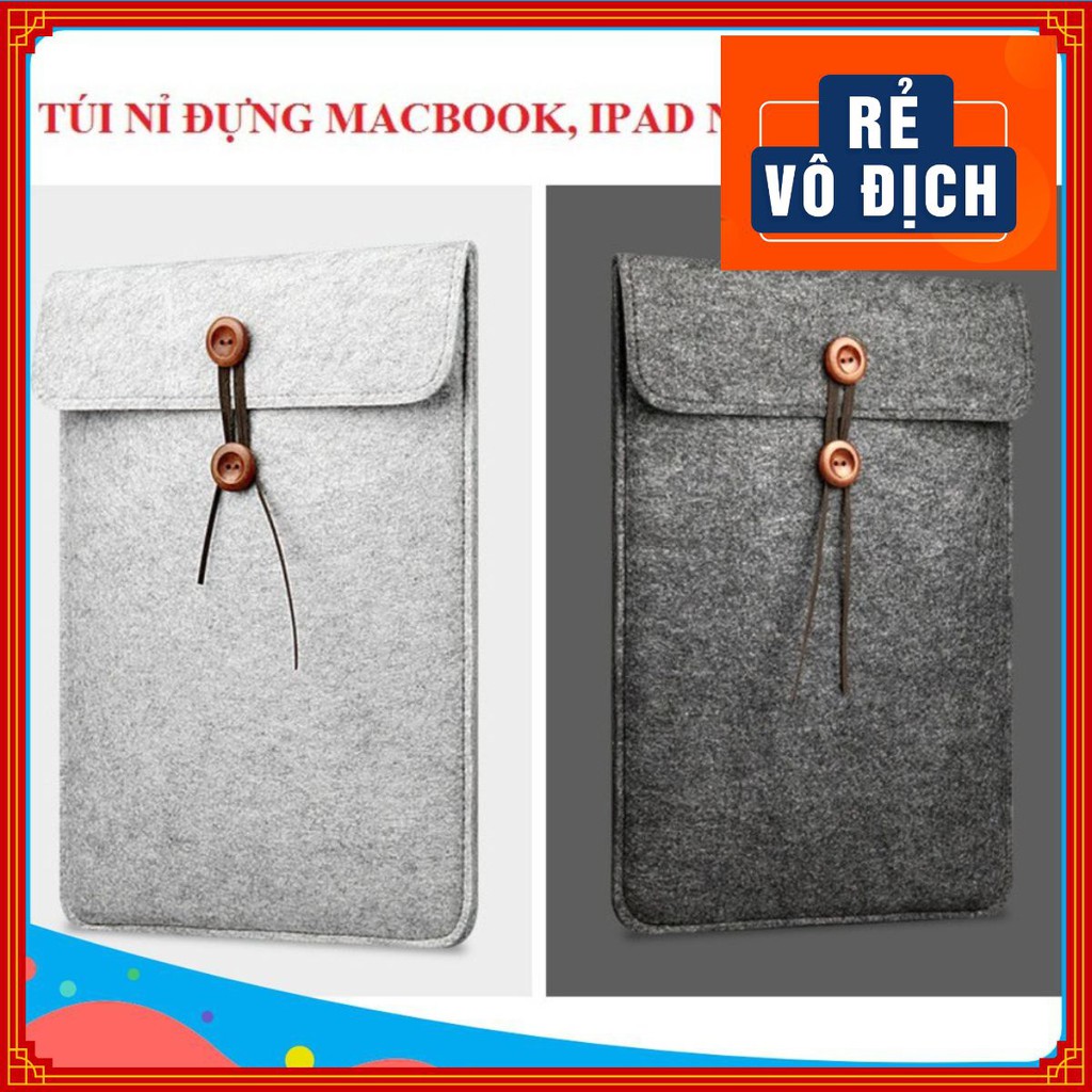 Túi Nỉ Chống Sốc Bảo Vệ Laptop - Macbook Air Pro 11 inch, 12 inch, 13 inch, 14 inch, 15 inch, 16 inch Sale 2021