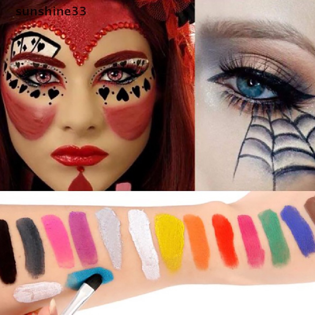 Bảng Màu Vẽ Nghệ Thuật Cơ Thể 15 Màu Dùng Để Hóa Trang Dịp Halloween