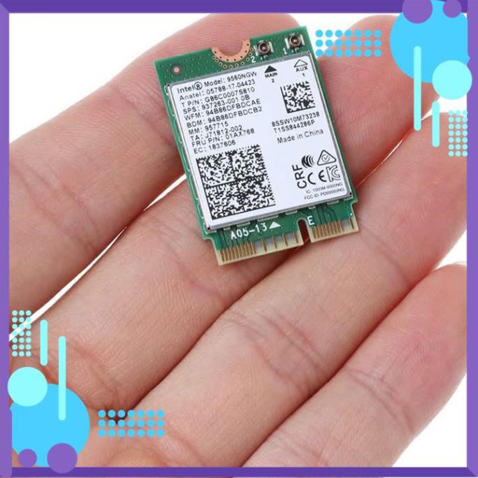 Mua ngay Card wifi chuẩn AC MU-MIMO 1.73Gbps tích hợp bluetooth 5.0 Intel 9560NGW PK04 [Giảm giá 5%]