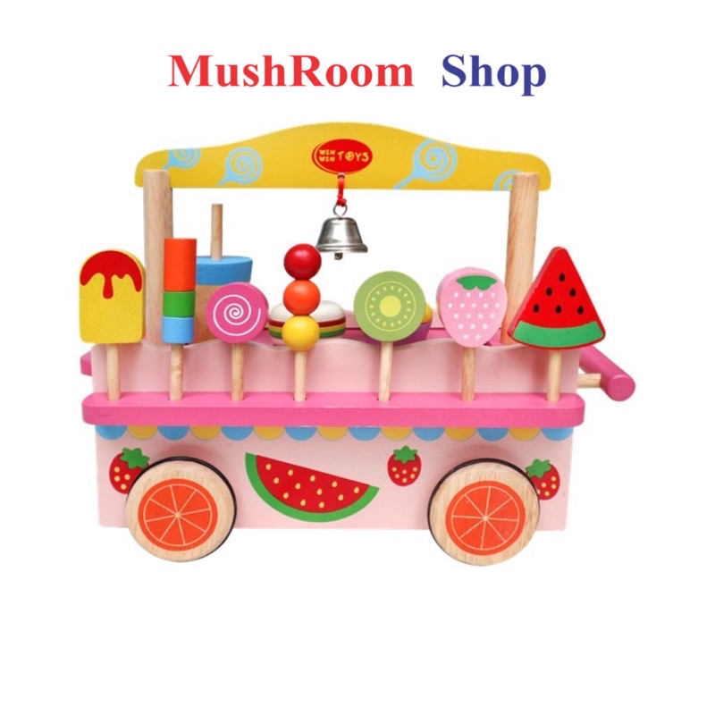 Đồ Chơi Gỗ Xe Bán Kem Winwintoys Dành Cho Bé