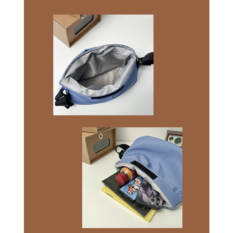 Túi đeo chéo nam nữ Unisex thời trang KB-RUILI, vải chống thấm nước + Tặng kèm móc khóa