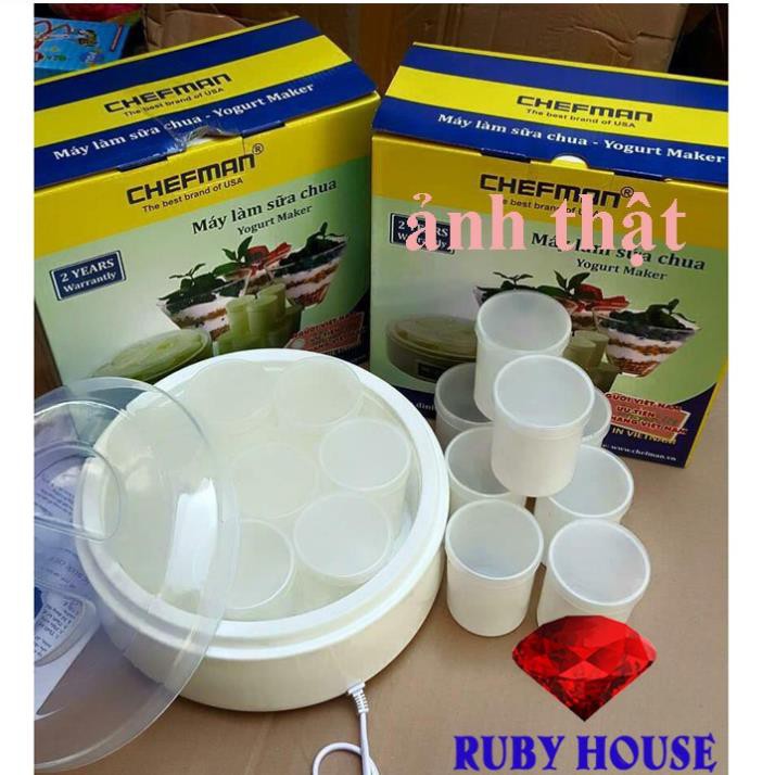 [sx6319] Máy làm sữa chua 8 cốc nhựa Chefman CHÍNH HÃNG, máy ủ sữa chua lựa chọn số 1 của các bà mẹ-Ruby House