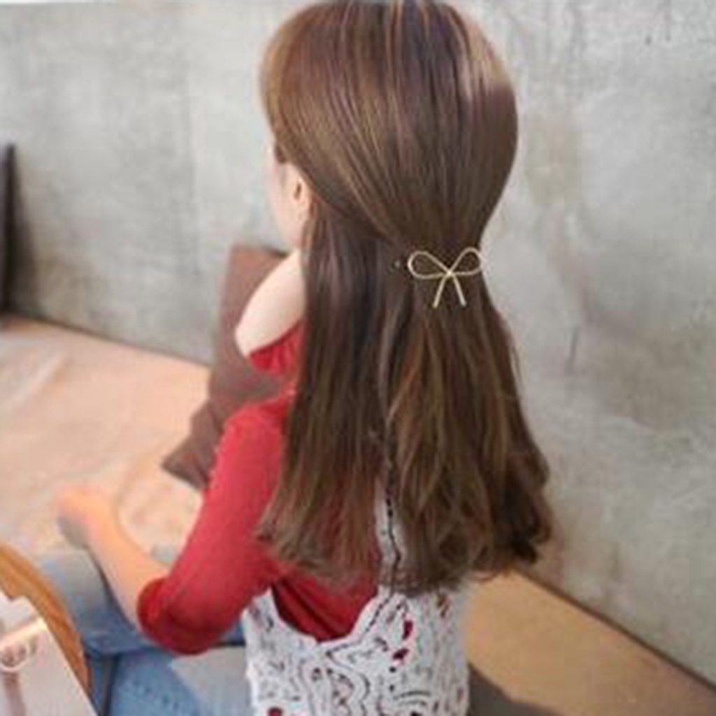 Kẹp Tóc Nơ Kim Loại Thời Trang Cho Nữ