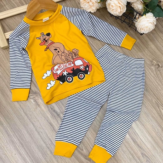 [10-22kg] Bộ thun borip xuất xịn mẫu hoạt hình sz Nhí siêu cuteeeee cho bé