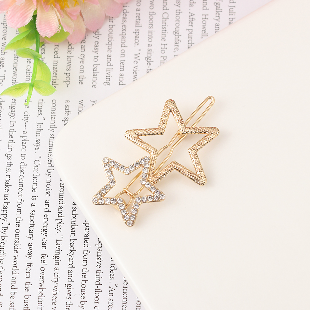 Kẹp Tóc Kim Loại Hình Ngôi Sao Xinh Xắn Cho Nữ