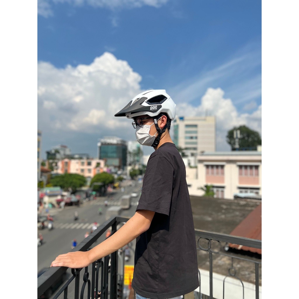 NÓN THỂ THAO POC P18 MÀU TRẮNG BÓNG CHÍNH HÃNG 2022