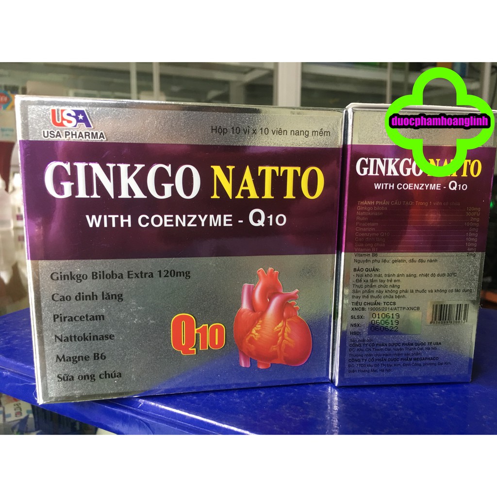 GINKO NATTO  WITH COENZYM Q10 giúp bổ não tuần hoàn não ( 100 viên) | BigBuy360 - bigbuy360.vn